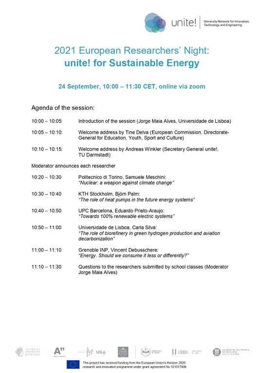 Research Night 2021 Programme