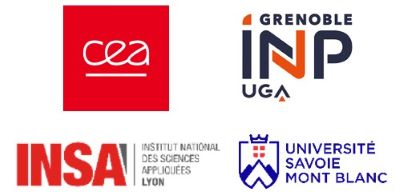 Logos : CEA, Grenoble INP - UGA, INSA Lyon, Université Savoie Mont Blanc