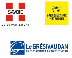 Logos : Département de la Savoie, Grenoble Alpes Métropole, La communauté de communes Le Grésivaudan
