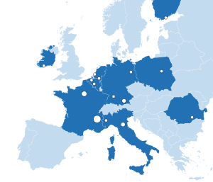 Localisation des 24 partenaires ICOS. Carte créée avec https://flourish.studio/, 2022