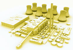 Maquette de centrale nucléaire