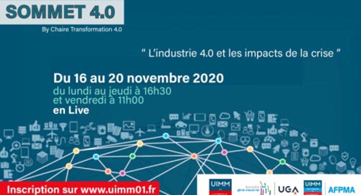 Sommet 4.0 - L'industrie 4.0 et les impacts de la crise / by chaire Transformation 4.0 de UIMM Ain et Grenoble INP - Génie Industriel